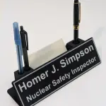 Professional Custom Name Plate & Business Card Holder – Sleek Desk Organization