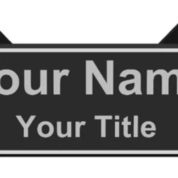 Professional Custom Name Plate & Business Card Holder – Sleek Desk Organization