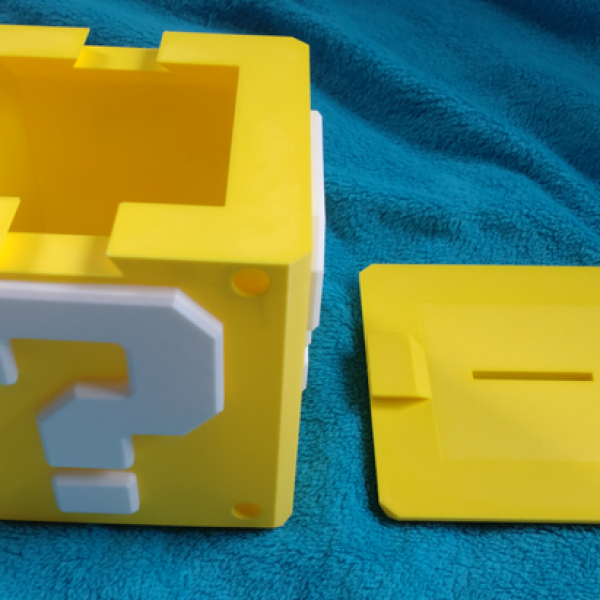 Super Mario Question Mark Block Piggy Bank