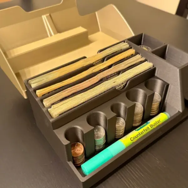 Velocity Cash & Change Organizer – Compact 3D-Printed US Currency Box