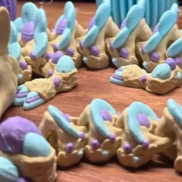 Easter Egg Guardian: 3D Printed Articulated Easter Dragon