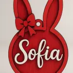 Signature Spring: Personalized Easter Name Tag Keychain