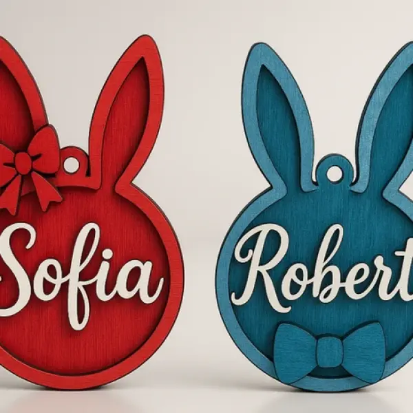 Signature Spring: Personalized Easter Name Tag Keychain