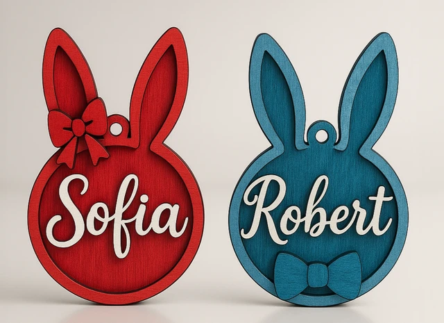 Signature Spring: Personalized Easter Name Tag Keychain