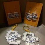 Ohio County Eagles Fan Bundle – Keychain, Spinner Necklace, Earrings & Koozies
