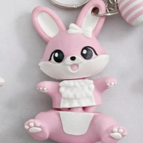 Flexi-Spring Easter Bunny – Articulated Fidget & Keychain